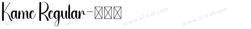 Kame Regular字体转换